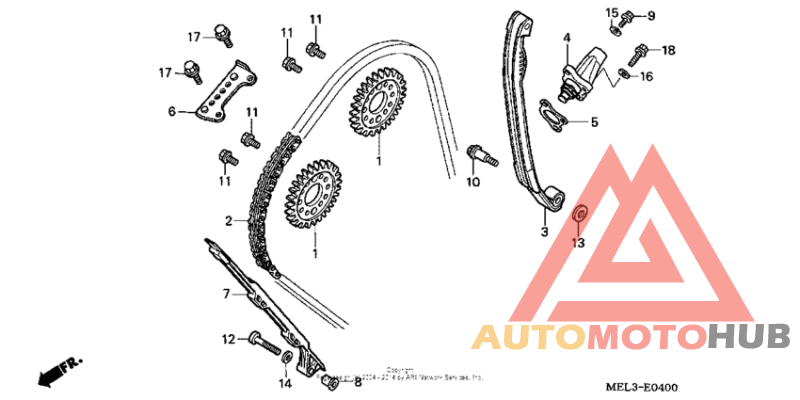 Cam chain + tensioner