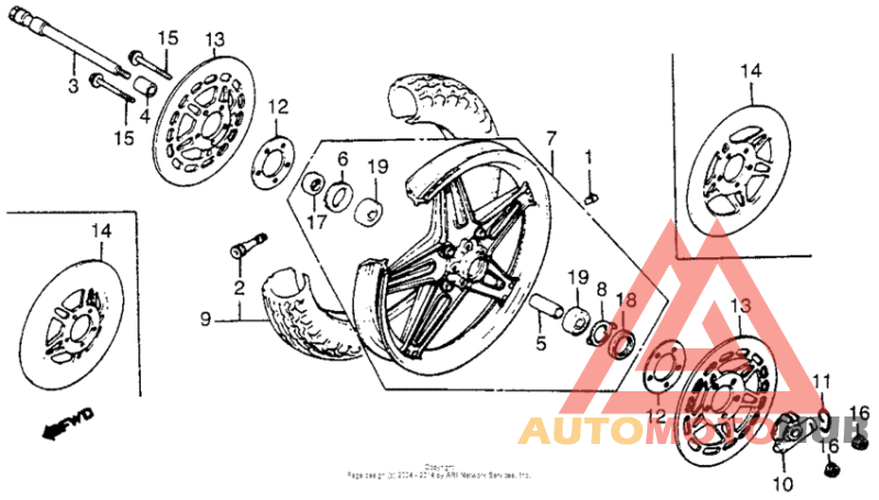 Front wheel 81-82