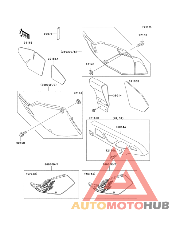 Side covers/chain cover(klx250-e3)
