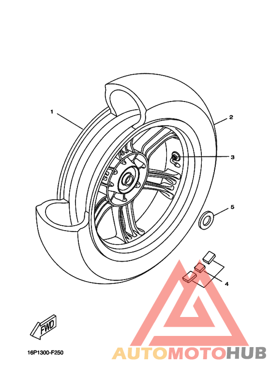 Rear wheel complete assy