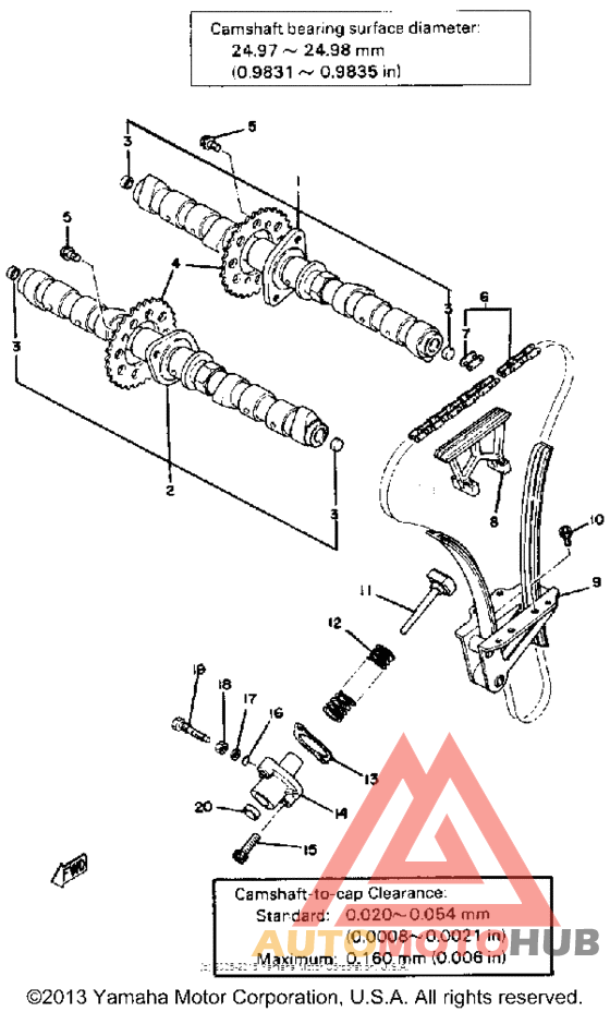 Camshaft-chain tension
