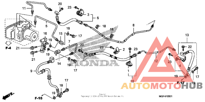 Rear brake pipe (fsc600a)
