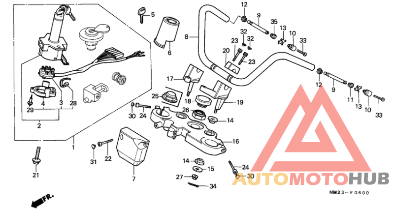 Handle pipe/top bridge