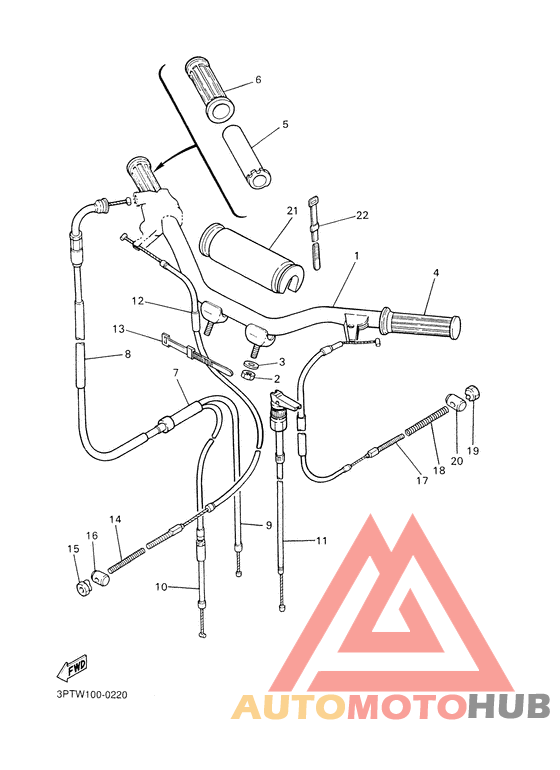 Steering handle. cable