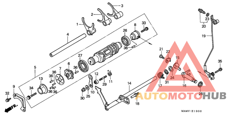 Shift drum/shift fork