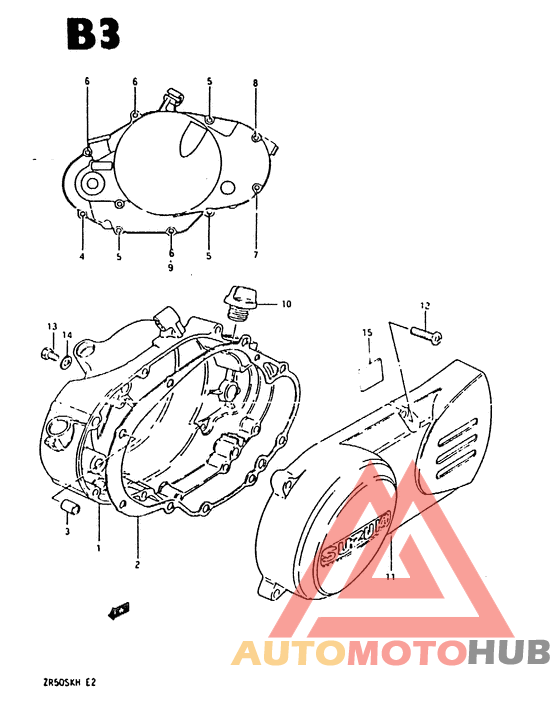 Crankcase cover ass`y  (v