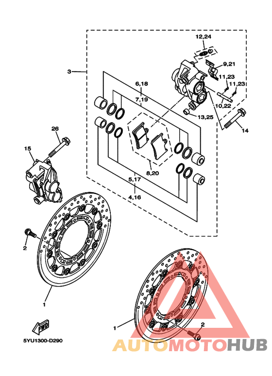 Передний суппорт