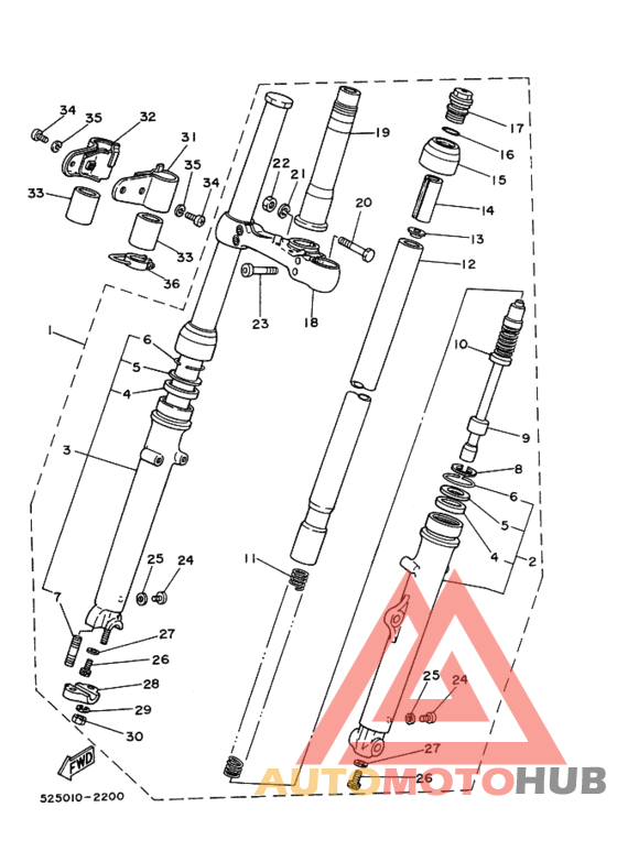 Front fork assy(ur silv