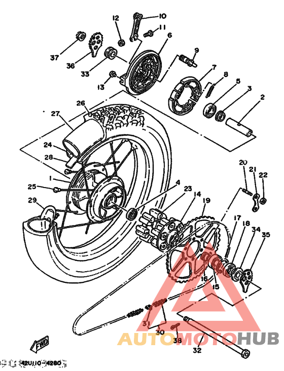 Rear wheel complete assy