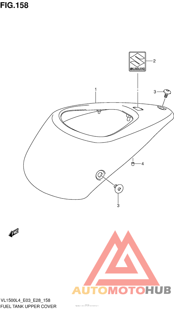 Fuel Tank Upper Cover (Vl1500L4 E03)
