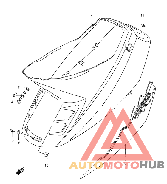 Обтекатель задний