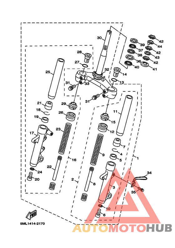 Вилка передней оси