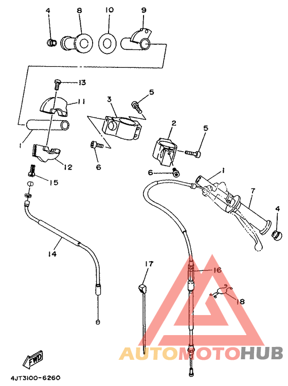 Steering handle. cable