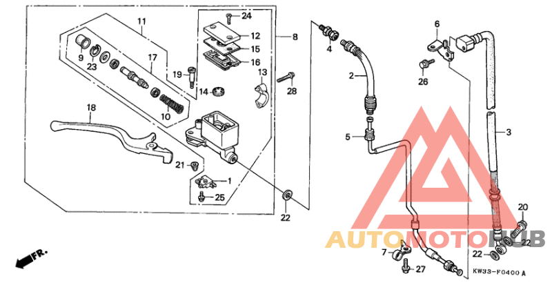 Fr. brake master cylinder