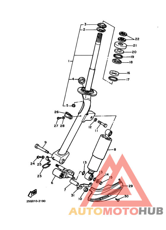 Front fork assy(ur silv