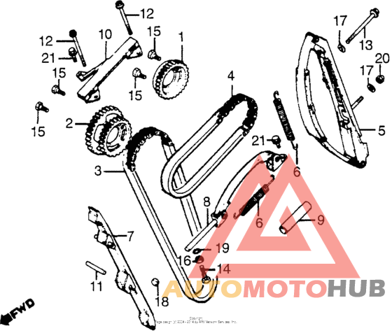 Cam chain + tensioner