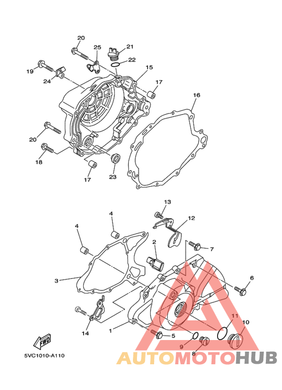 Crankcase cover ass`y  (v