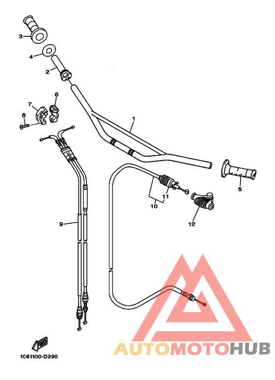 Steering handle & cable