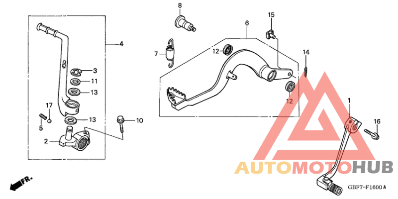 Brake pedal assy