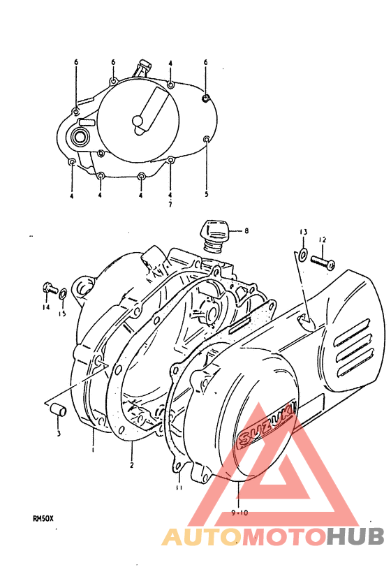 Crankcase cover ass`y  (v