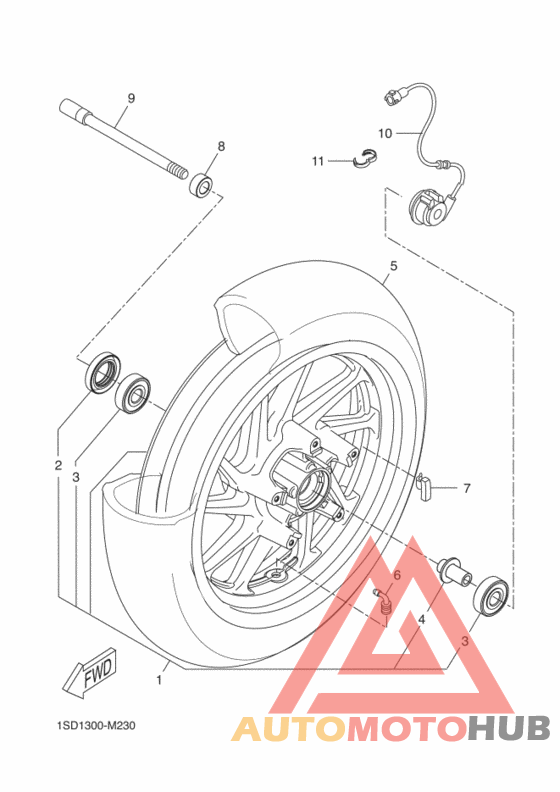 Переднее колесо