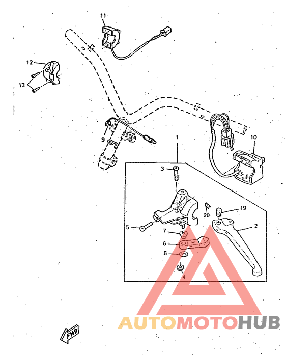 Handle switch. lever
