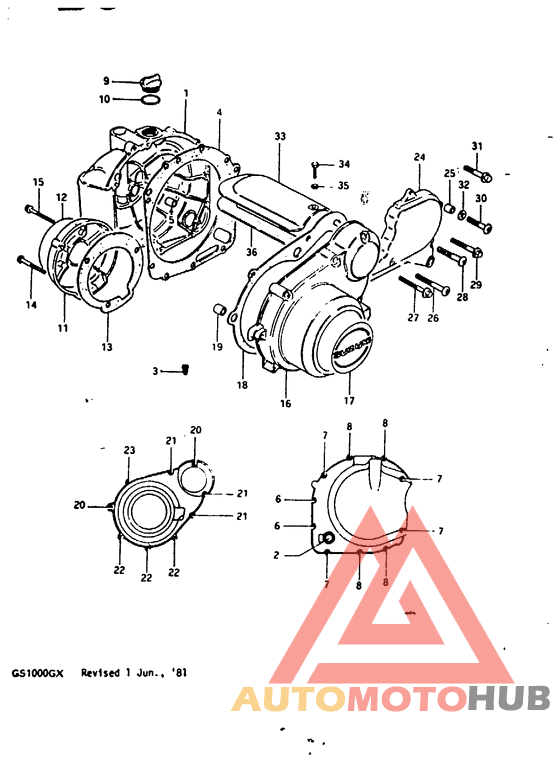 Crankcase cover ass`y  (v