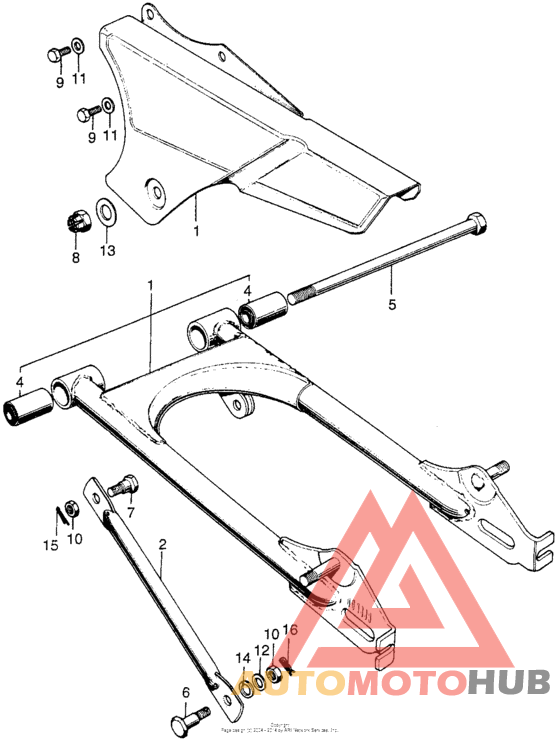 Swingarm + chain case