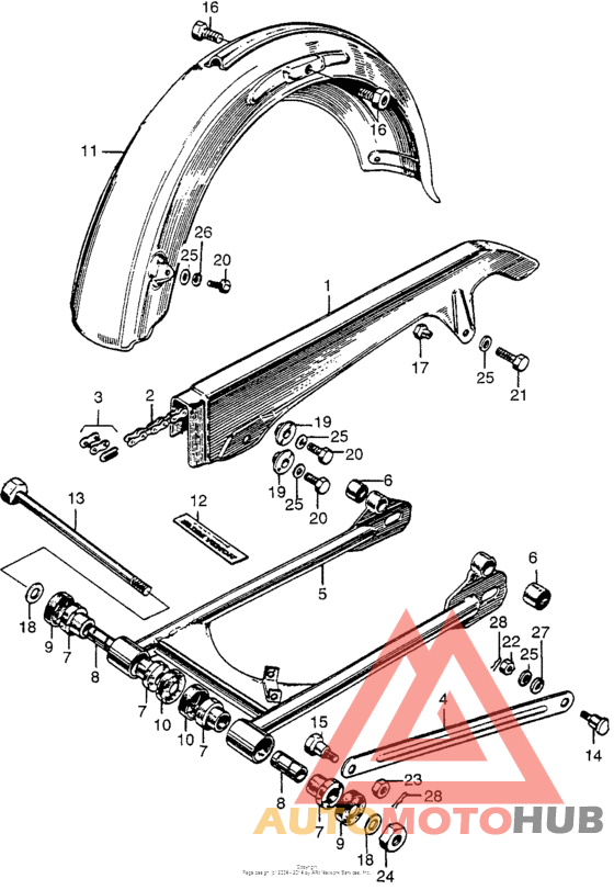 Cl175 swingarm + rear fender