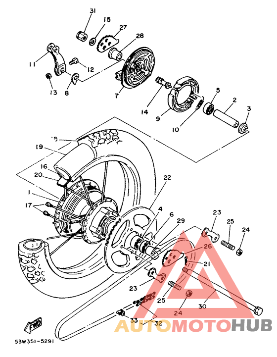 Переднее колесо
