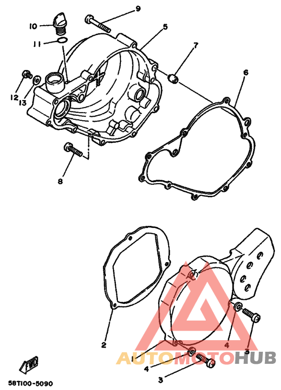 Crankcase cover ass`y  (v