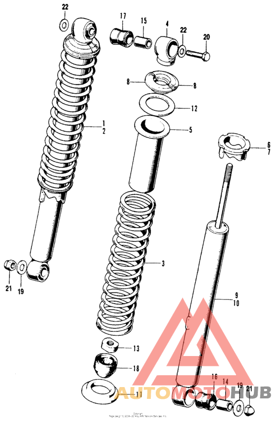 Rear shock absorber k2-k3