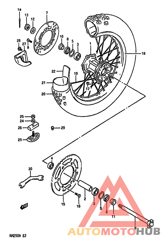 Rear wheel complete assy