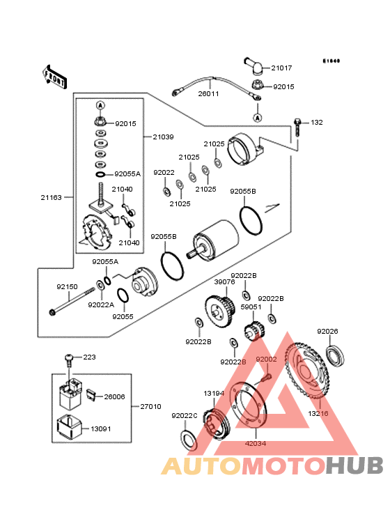 Starter motor/starter clutch