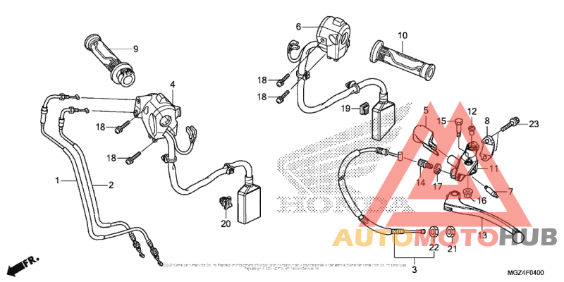 Handle Lever + Switch + Cable