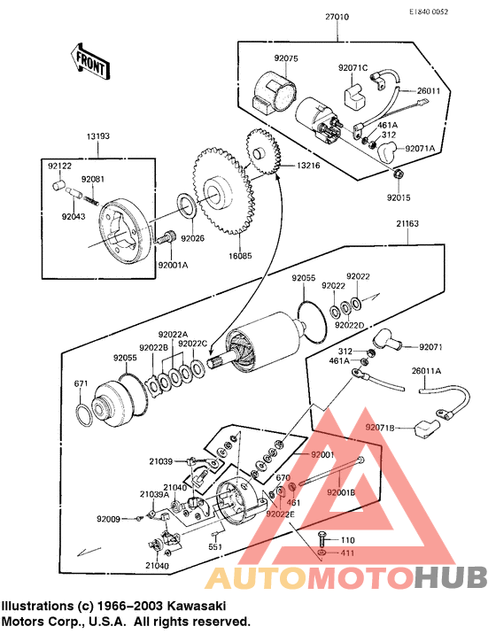 Starter motor/starter clutch