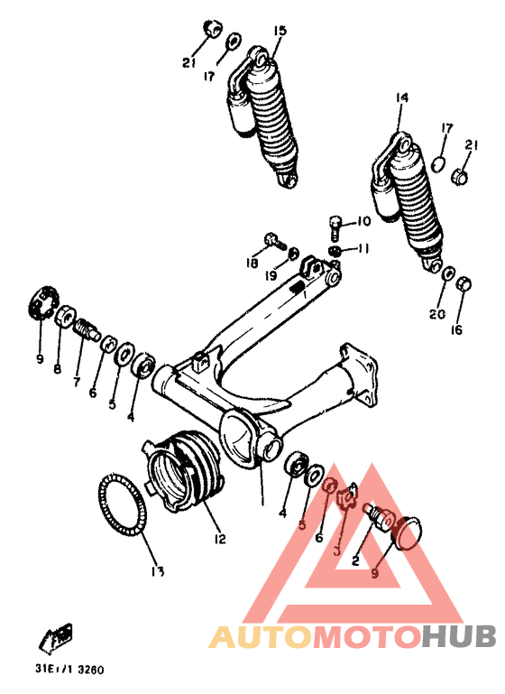 Rear arm. suspension