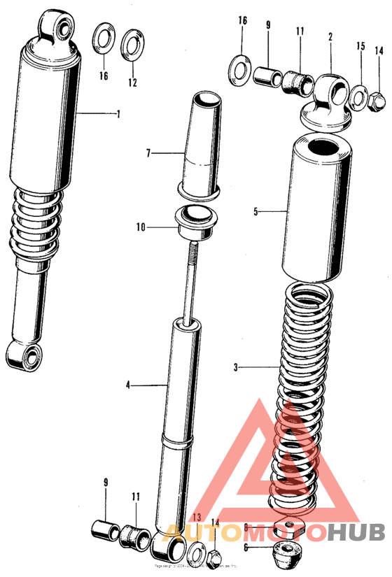 Rear shock absorber s-s1