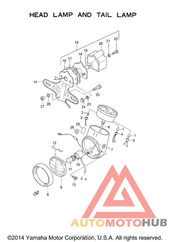 Head lamp - tail lamp