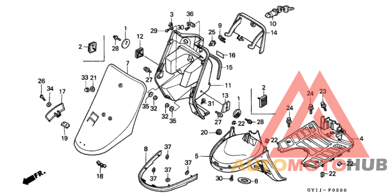 Front cover/floor panel/ inner box