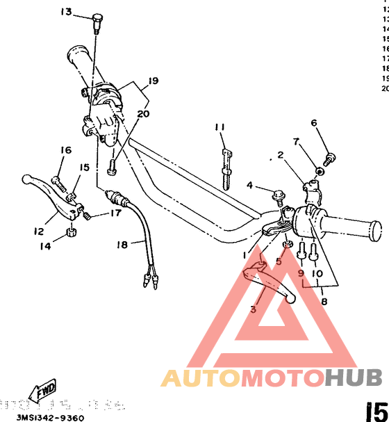 Handle switch. lever