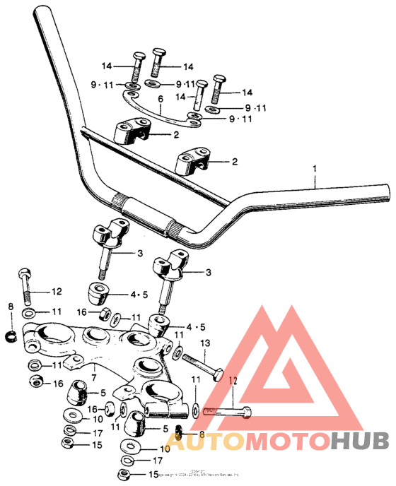 Handlebar + top bridge