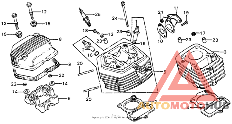Cylinder head + cylinder