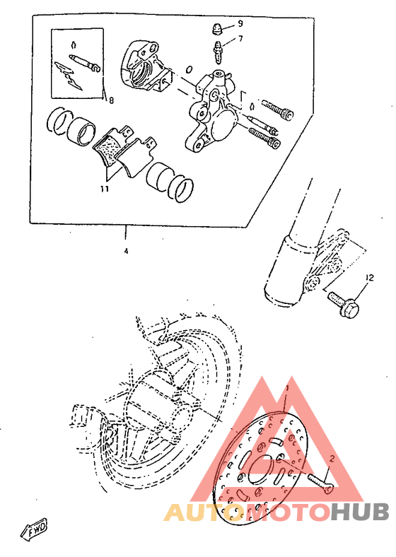 Front brake. caliper