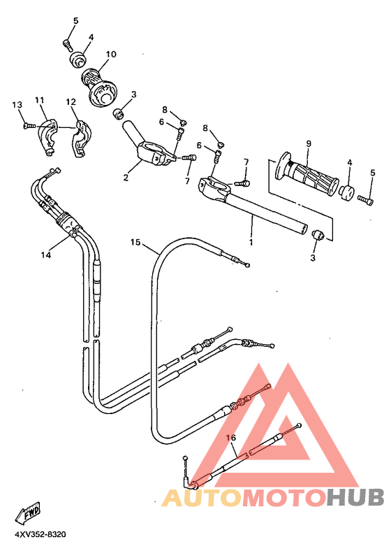 Steering handle. cable