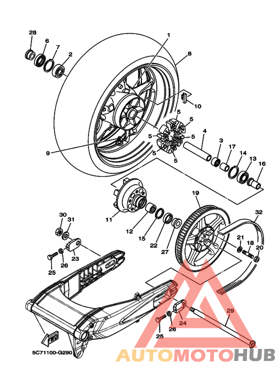 Переднее колесо