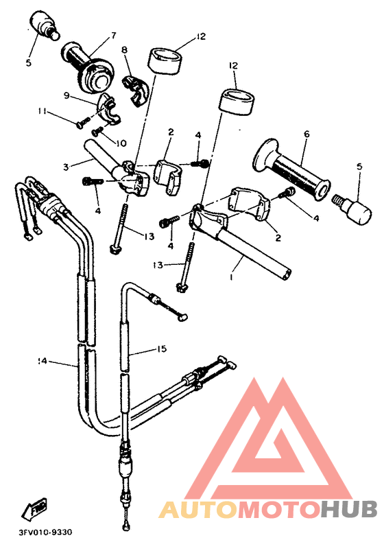 Steering handle. cable