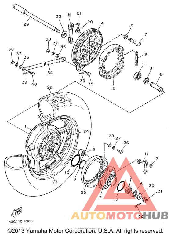 Переднее колесо