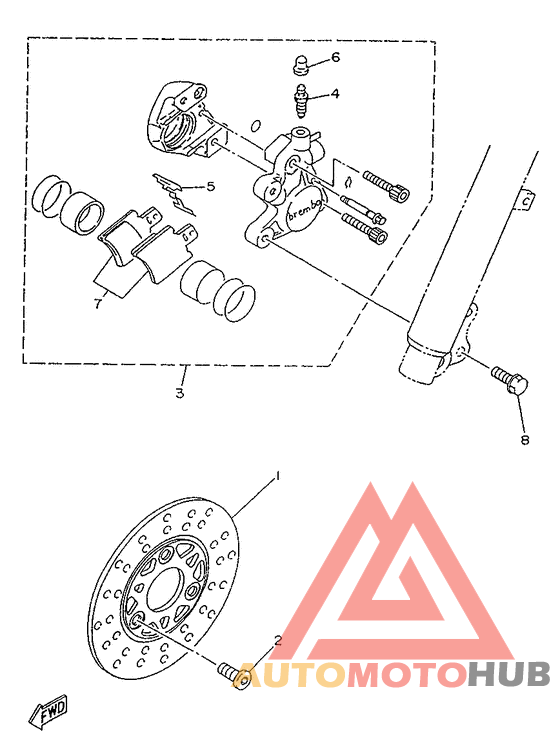 Front brake. caliper