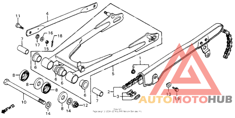 Swingarm + chain case